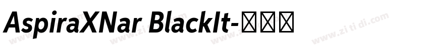 AspiraXNar BlackIt字体转换